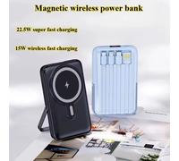 POWER BANK WIRELESS E MAGNETICO UNIVERSALE DA 15000 MAH CON 4 CAVI INTEGRATI USB
