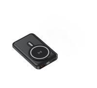 Power bank wireless magnetica da 15 W, caricabatterie portatile da 10000 mAh con cavo USB-C e supporto, cavi pieghevoli 3 in 1, batteria di ricarica rapida sicura per aereo, colore nero