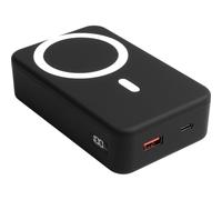 XtremeMac Magsafe Powerbank 20000mAh, Batteria esterna magnetica per iPhone 15/14/13/12 serie, USB-C, USB-A e Powerbank wireless con ricarica rapida, Mini Power Bank PD 20W, Potente, Nero.