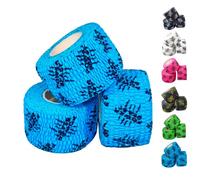 Power Beast 3x Tape Cross Training, Bendaggio Coesivo, 3 Rotoli Bendaggio Adesivo Elastico, Hook Grip Tape, Nastro per Sollevamento Pesi, Cotone Elastico, Resistente al Sudore e Traspirante. (BLUE)
