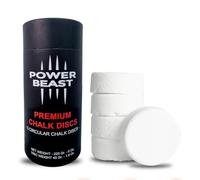 POWER BEAST 5 Blocco di Gesso Circolari, Chalk Block, Blocco di Magnesio, Gesso Sportive, Cross Training Grip, Sollevamento Pesi, Boulder, Arrampicata, Paddle, PoleDance.