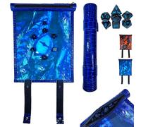 POWER BEAST Dungeon 2 in 1 Borsa Porta Dadi e Tavola Dadi Drago, Vassoio con Set di Dadi, +7 Pezzi Dadi Inclusi, D&D, Dungeons And Dragons, DND, Rpg, Giochi di Ruolo. (ICEDRAGON)