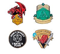 Power Beast Dungeon 4x Spilla Dungeons and Dragons, Pin Dungeons and Dragons, D&D 5e, DND, Dungeon Master, Dadi di Ruolo. Set di dadi.