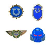 Power Beast Dungeon 4x Spilla Ultramarine, Pin Ultramarines 40K, Pins Space Marines, Primaris 40k, Marines Espaciales 40.000.