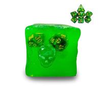 Power Beast Dungeon Cubo Gelatinoso di Sapone con Set di 7 Dadi all'interno Dungeons and Dragons, Dadi Poliedrici, D&D, Dungeon Master, DND, D&D 5e, Giochi di Ruolo.