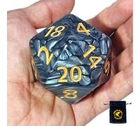 Power Beast Dungeon D20 - Dadi giganti da 55 mm + borsa per i dadi, D&D, Dungeons and Dragons, DND, dadi poliedrici.