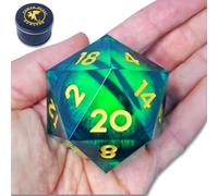 Power Beast Dungeon Dadi Giganti D20 55mm Occhio Di Drago Rotante, Dadi D20, Dadi Grandi, Set di Dadi, D&D, Dungeons and Dragons, Dadi Poliedrici DND, D&D.