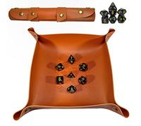 Power Beast Dungeon Tavola Dadi, Vassoio con set di dadi, +7 Pezzi Dadi Inclusi, D&D, Dungeons and Dragons, DND, RPG, Giochi di Ruolo. Borsa Porta Dadi.