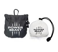 POWER BEAST Magnesite Esfera 60 Gr Riutilizzabile + Borsa, Palla di Calcare, Palla Gesso, Magnesite Ball, Chalk Ball, Pallina Magnesite, Cross-Fit, Sollevamento Pesi, Arrampicata, Paddle, PoleDance.