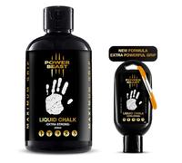 POWER BEAST Magnesite Liquida, Climbing Chalk, Liquid Chalk, Gesso Liquido, Cross Training, Grip, Calisthenics, Sollevamento Pesi, Arrampicata, Pole Dance, 250ML+50Ml.