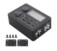 Power Box da 12 V 100 W con display a LED, sei porte USB tra cui ricarica rapida USB C per camper, barca e auto, alimentatore per più dispositivi (senza linea)