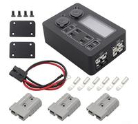Power Box da 12 V 100 W con display a LED, sei porte USB tra cui ricarica rapida USB C per camper, barca e auto, alimentatore per più dispositivi (con linea)