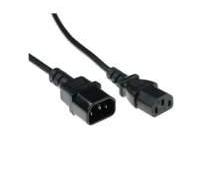Power Cord C13 F - C14 M 0.6m - IEC 60320 C13 - IEC 60320 C14 - 3x 0,75 mm?, 230 V AC/6 A - Warranty: 60M NEW