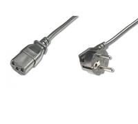 DIGITUS Cavo di collegamento alla rete - 5,0 m - CEE 7/7 (Tipo-F) 90° a C13 - spina/presa - H05VV-F3G - 1,0 mm² - Cavo di alimentazione