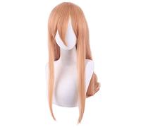 Power Cosplay Wig Anime Chainsaw Man 80cm Long Orange Heat Resistant Synthetic Halloween Party Role Play Wigs