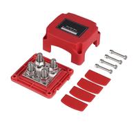 Power Distribution Block, 48v Negative Bus Bar for Rv and Industrial Use, Heavy Duty Electrical Connector, Perfect for Technicians, Electricians, and Hobby Electronics Projects, Red Black