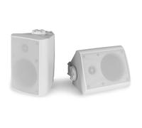 Power Dynamics BGO40 Set di Diffusori - Altoparlante a 2 Vie, Woofer da 4", Driver Tweeter da 3/4", Potenza di Picco: 100 W, Uso Interno/Esterno, Connessione Flangia, Montaggio a Parete, Bianco