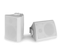 Power Dynamics BGO40 Set di Diffusori - Altoparlante a 2 Vie, Woofer da 4", Driver Tweeter da 3/4", Potenza di Picco: 100 W, Uso Interno/Esterno, Connessione Flangia, Montaggio a Parete, Bianco