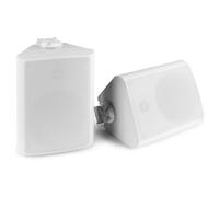 Power Dynamics BGO50 Set di Diffusori - Altoparlante a 2 Vie, Woofer da 5,25", Driver Tweeter da 3/4", Potenza di Picco: 120 W, Uso Interno/Esterno, Attacco Flangia, Montaggio a Parete, Bianco