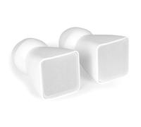 Power Dynamics BSX30W Set di altoparlanti da parete bianco - 2 altoparlanti passivi con supporto a parete - 100 V & 8 Ohm altoparlante satellitare per gastro, ufficio e impianto stereo, piccolo e