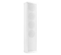 Power Dynamics ICS4 - Colonna del suono bianca, 20W, ideale per un montaggio discreto in sale conferenze, chiese o Hall, fornito con staffa di montaggio e cavo