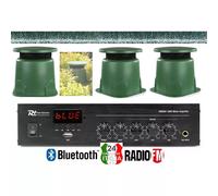 POWER DYNAMICS IMPIANTO AUDIO DA GIARDINO con finale 100v PDM45 e 4x casse GS530