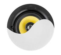 Power Dynamics KVCS5 - Altoparlante da soffitto da 40 Watt, 5,25", 2 vie, da incasso, colore bianco, suono HiFi, design a basso profilo, griglia magnetica, 8 Ohm, altoparlante da incasso per