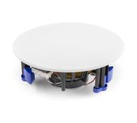 Power Dynamics NCSP8 - Altoparlante da soffitto, 100 V, 8", 40 Watt, colore: bianco, griglia metallica, altoparlante con sistema di fissaggio rapido, ideale per installazione pubblica indirizzo