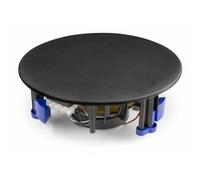 Power Dynamics NCSP8B - Altoparlante da soffitto, 100 V, 8", 40 Watt, nero, griglia metallica, altoparlante con sistema di fissaggio rapido, ideale per installazione pubblica indirizzo