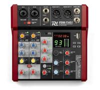 Power Dynamics PDM-Y401 - Mixer audio a 4 canali di alta qualità, Bluetooth, 48 V Phantom Power, Soundboard PC, slot audio USB-C per registrazioni in studio, 99 effetti DSP, 24 bit, 48 kHz, jack e XLR