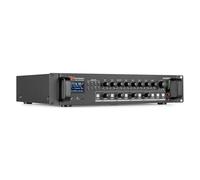 100V versterker - Power Dynamics PDV120MP3 4-zone versterker voor 100V (omroep) systemen met o.a Bluetooth, radio en mp3 speler
