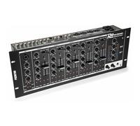 Power Dynamics PDZM700 Mixer a 6 canali, 2 connessioni USB di tipo B per computer, equalizzatore grafico a 3 bande su ogni canale, canale specifico per microfono, progettato per montaggio su rack