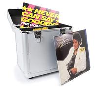 Power Dynamics - Valigia per dischi in vinile RC80, portatile per 80 LP da 30 cm, interno in schiuma, telaio leggero, colore nero