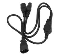 Power Extension Cord IEC320 C14 Male to 2 C13 Female Splitter 1m