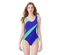 POWER FLOWER Costume da Bagno Intero da Donna Costume da Bagno competitivo Atletico Intero con Racerback Abbigliamento da Allenamento per Il Nuoto Costumi da Bagno per Donne (L, LA726-Blue)