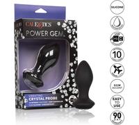 Power gem plug anale vibro 10,75 cm motore in punta nero ricaricabile silicone