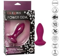 Power gem plug anale vibro 9,5 cm motore in punta viola ricaricabile silicone