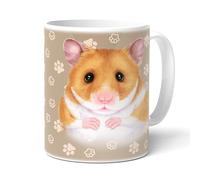 power gift CRICETO Tazze da caffè, tazze divertenti, con animali. Perfetto caffè in grande tazza, regalo per gli amanti dei cani/tazza da caffè, di ceramica.