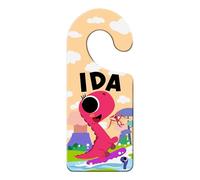 power gift IDA - Ciondolo porta 3D per maniglia, ciondolo tridimensionale per porta con nome, squadra animals, motivo colorato e lucido, rivestito in resina epossidica, targhetta per la cameretta dei