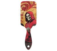 Power Golden Red Skeleton spazzola per capelli lisci per capelli sottili Spazzola da massaggio progettata per capelli ricci con manico ergonomico cepillo para cabello rizado