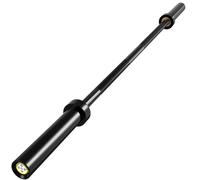 POWER GUIDANCE Bilanciere olimpico, bilanciere per sollevamento, anche, squat, aste universali cromate da 12 kg, 1,5 m/157 cm (Black Sleeve Black Straight)