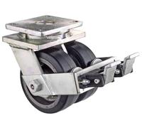 Power&Handel - Doppio rullo per carichi pesanti, Ø 200 mm, larghezza: 2 x 75 mm, 1100 kg