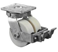 Power&Handel - Doppio rullo per carichi pesanti, Ø 300 mm, larghezza: 2 x 80 mm, 5000 kg