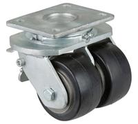 Power&Handel Mulinello doppio per carichi pesanti, Ø 100 mm, larghezza: 2 x 50 mm, 420 kg