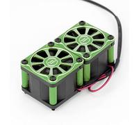 Power Hobbies Powerhobby Twister Twin/Dual 40 mm 1/8 1/5 motore ventola di raffreddamento in alluminio (verde)