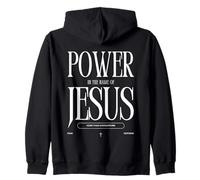 Power in The Name of Jesus More Than Conquerors Fear Nothing Felpa con Cappuccio