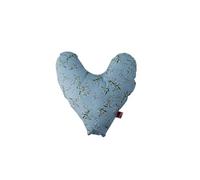 POWER INN Cuscino per petto Hope, circa 32 x 34 cm, cuscino a forma di cuore per alleviare il dolore dopo mastectomia, morbido cuscino per avambraccio o ascelle, 100% cotone (azzurro - pois +