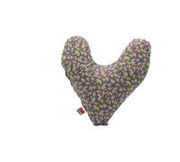 POWER INN Cuscino per petto Hope, circa 32 x 34 cm, cuscino a forma di cuore per alleviare il dolore dopo mastectomia, morbido cuscino per avambraccio o ascelle, 100% cotone (grigio - motivo colorato)