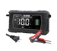 Power Inverter Caricabatterie Per 10A/20A 12V 24V Caricabatterie A Impulsi Completamente Automatico Per Manutenzione Batterie Al Litio Lifepo4 AGM Al Piombo-acido(10A Black-US Plug)