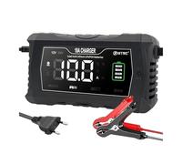 Power Inverter Caricabatterie Per 10A/20A 12V 24V Caricabatterie A Impulsi Completamente Automatico Per Manutenzione Batterie Al Litio Lifepo4 AGM Al Piombo-acido(10A Black-EU Plug)